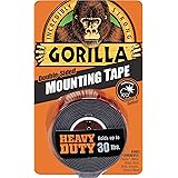 Gorilla Heavy Duty Double Sided Mounting Tape, 1" x 60", Black, (Pack of 1) - 6055001