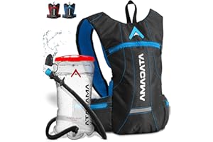 ‎ATACAMA Atacama Trinkblase 2L einzeln oder inkl. Rucksack in Rot und Blau - wasserdichtes Trinksystem, reflektierender Rucksack, sehr leicht, optimal fürs Trekking, Wandern oder Fahrradfahren