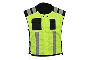 GearX HI Sichtbarkeit Chaleco reflectante Moto Ciclismo Seguridad industrial Viste Emergencia Hi viz Waiscost Ajustes laterales