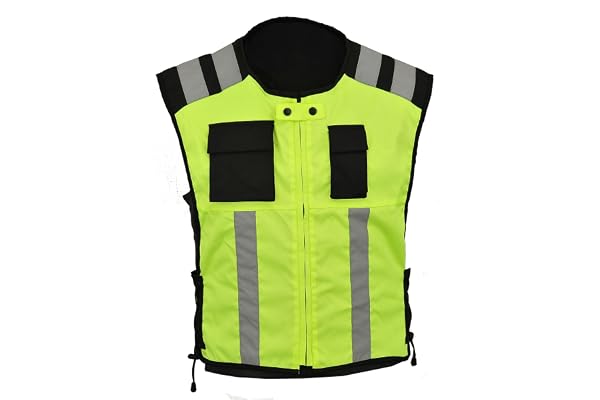 GearX HI Sichtbarkeit Gilet Réfléchissant Moto Cyclisme La Sécurité Industrielle Porte D'urgence Hi viz Waiscost Ajustements Latéraux