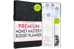 FREEDOM MASTERY Financial Planner, Monthly Budget Planner and Monthly Bill Organizer - 12 Month Journey to Financial Freedom, Monthly Budget Book Planner, Money Saving Book a Budgeting Planner or Finance Planner