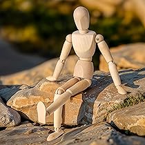 Manichino Femminile O Maschile In Legno Per Disegnare Con Pose Diverse - Immagini Vettoriali - Foto 8