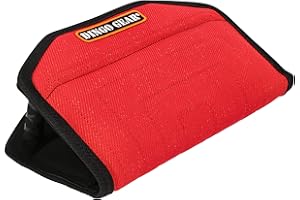 DINGO GEAR WWW.DINGOGEAR.COM 1977 DINGO GEAR Gizmo Bite Wedge for K9, IGP, Dog Sports, Bite Work, Special Forces Training, Universal Sleeve with 3 Holders, Handmade, Nylcot Material Red (S00517)