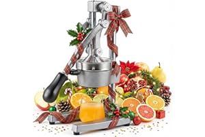 CO-Z Commercial Grade Citrus Juicer Professional Hand Press Manual Fruit Juicer Heavy Duty Orange Squeezer Citrus Orange Lemon Lime Pomegranate,Gray