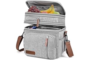MIYCOO Bolsa Térmica Mujeres Hombres, Bolsa Isotermica Doble Capa, Bolsa Isotermica Nevera Portatil 15L