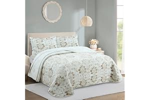 NOVOTEXTIL Colcha Boutí Cama 135 (235x270) Estampada para Verano y Entretiempo - Algodón y Poliéster - Cubrecama Ligero y Transpirable con 2 Fundas de Almohada (50x70) – Acabado en Punta Redonda (Ankara)