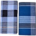 RETRO 100% Pure Cotton Checkered Lungi For Men (2.00 Meters - 2.25 Meters - 2.50 Meters) (Pack Of 2) (Stitched - Unstitched Lungi's Available)