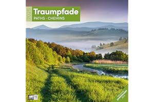 Traumpfade 2025, Wandkalender / Broschürenkalender im Hochformat (aufgeklappt 30x60 cm) - Art12 - Geschenk-Kalender mit Monatskalendarium zum Eintragen