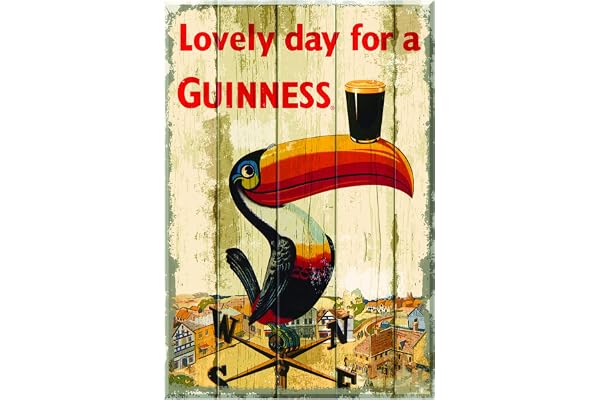 Nostalgisk Guinness träskylt med tukan på Weathervane design