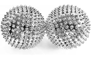 ‎MYSKILLS4LIFE 2x DBT Skills Igelball | Magnetischer Hochstress Akupressurball | zum Stressabbau oder zur Massage | gegen Anspannung und für mehr Beweglichkeit und Konzentration (Silber)