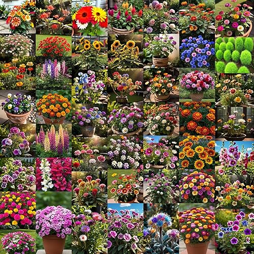 Low Maintenance Hybrid Flower Seeds Combo Pack- All Year Flower Seeds Supply (50 VARIETIES)