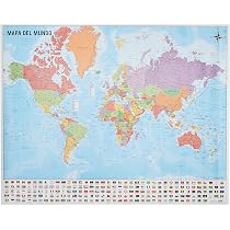 Sous-main De Bureau Pour Enfant - Carte De L'Espagne (version Espagnole) - PVC 34.5 X 49.5 Cm - Anti-dérapant