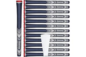 Geoleap Golf Grips Set of 13- Soft Golf Club Grips,Reduce Taper Design Provides High Traction and Performance,13 Grips with 15 Tapes and 13 Grips with All Repair Kits for Choice.