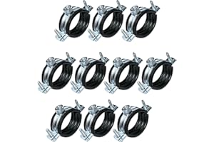 AERZETIX - Juego de 10 - Abrazadera isofónica - soporte de fijación con junta - para tubo Ø1 1/4'' 38-43mm - DIN EN 10111 - en acero galvanizado - para atornillar М8 - C49879