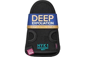 DEEP EXFOLIATION Body Exfoliator Mitt For Dead Skin Removal (1 Glove) NYK1 Exfolimitt Exfoliating Glove For Smooth, Healthy & Glowing Skin - Washable, Quick-Drying & Gentle On Skin