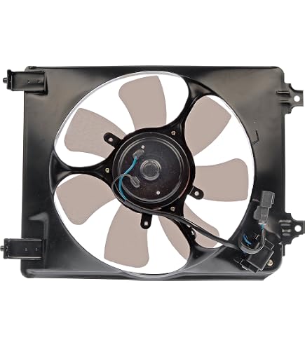 A-Premium Left A/C Condenser Fan Assembly For 2001-2005 Honda Civic 1.7L