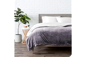 Bare Home Manta de Lana Sherpa - Cálido y Ligera - Manta de Felpa Suave y Esponjosa - Reversible (220 x 240, Morado Polvoriento)