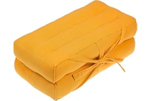 Handelsturm Thaikissen Faltbares Sitzkissen 40x40 für Entspannung, Meditation oder Yoga (gelb Uni)