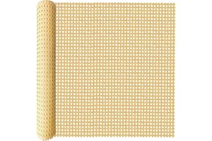 ALLINKIT 60 x 300cm Wiener Geflecht,Wiener Geflecht Meterware,Cane Webbing Rattan Roll,Wiener Geflecht Flechtmatten for Rattan Craftsmen, Kunststoff PE Rattan Geflecht für DIY Möbeldekoration