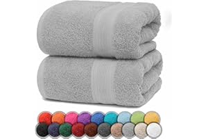 ‎NATUREMARK NatureMark 2er Pack DUSCHTÜCHER Premium Qualität 70x140cm DUSCHTUCH Dusch-Handtuch Doppelpack Farbe: Silber grau