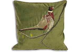 Paoletti H/Velvet 45X45 C/C Pheasant Gree, Grün, 45x45cm