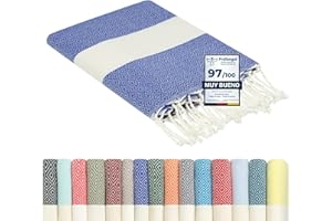 FLORA FURORA furora Holiday Toalla Playa Grande, Algodon 100 x 200 cm - Compacto, Ligero, Suave | Fouta Beach Towel con Flecos, Pareo, Toallas Piscina Mujer + Hombre | Manta de Viaje y Playa y Manta Picnic