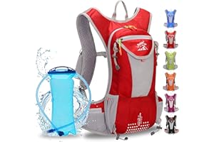 WLZP Mochila de hidratación con 2L Bolsa de Agua, Impermeable y Transpirable Vejiga de Agua Mochila el esquí, Funcionamiento, Senderismo, Ciclismo
