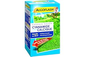 ALGOFLASH Engrais Gazon Cyanamide Calcique, Jusqu’à 80m², 4 kg, ECYA M80, Bleu