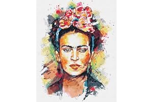 Artnapi Peinture par numéros pour adultes sans cadre | DIY peint à la main |Frida Kahlo decoupage | kit pour débutants et adultes, kit avec peintures acryliques et pinceaux | 40 x 50 cm toile