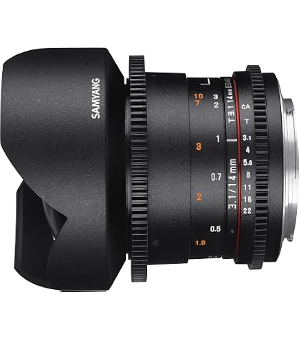Samyang 24mm T1.5 VDSLR MK2 Objektiv Für Canon – Weitwinkel-Cine-Linse Mit 9 Blenden, Wettergeschützt