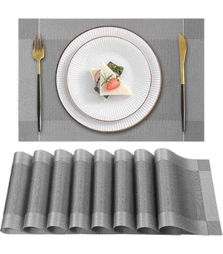 Lot De 6 Sets De Table Avec Dessous De Verre - Résistants à La