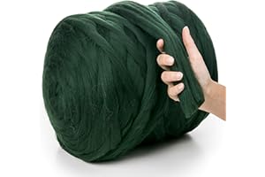 MeriWoolArt® 100% Lana Merino Hilo Grueso de Manta XXL 4-5cm, Hilo Gigante, Merino Mana Gruesa suave, Fieltro de Lana Seco Mojado, DIY Manta Grande Lana Regalo Navidad