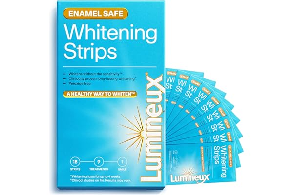 Lumineux Bandes Blanchiment Dentaire - 7 Traitements - Sans Peroxyde - Préserve L'émail Pour Des Dents Plus Blanches - Blanchiment Des Dents Sans Sensibilité - Formulé par des Dentistes