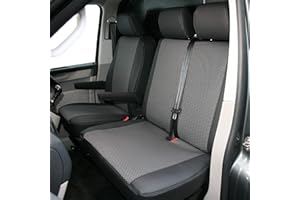 Waterproof Seat Cover Co, Tailored Leatherette Heavy Duty Seat Covers 1+2 Designed to fit the Volkswagen T5/T6 Transporter