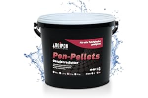 KOIPON Pon-Pellets 6mm 3,5 kg, Fischfutter für Teichfische, Ganzjahresfutter schwimmend, Teichfutter, als Koifutter und Goldfischfutter geeignet