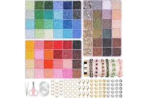 JHWELRG 36500 stück 72 Farbe Bunte Perlen für Armbänder 3mm Perlen Set,DIY Halsketten Schmuckherstellung Set mit Buchstabenperlen zum Auffädeln, Geschenkeidee für Weihnachten,Geburtstag,partys