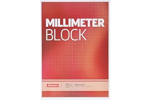 Brunnen Millimeterblock - Carta millimetrata formato A4, 298 x 211 mm, 20 fogli, colore: Ruggine