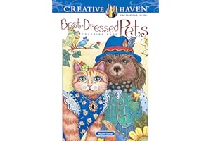 Creative Haven Best-Dressed Pets Coloring Book