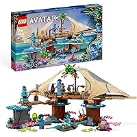 LEGO Avatar La Casa Corallina di Metkayina, Scene di Pandora con Villaggio, Canoa e Minifigure di Neytiri e Tonowari dal Film