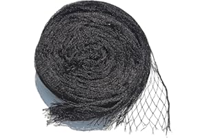 LINSOCLE Filet Anti Oiseaux, 5m x 4m Filet Poulailler Noir, Filet de Protection pour Bassin à Mailles Fines, Filet de Protection Les Potager et Fruits - Stable et Résiste Aux Intempéries