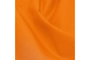 UK FABRICS ONLINE Orange (Pre-Cut) Poly-Cotton Fabric by The Metre Material for Sewing Patchwork Quilting Embroidery Dressmaking 112cm Width (1 Metre)