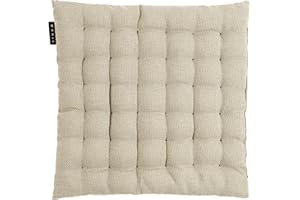 ‎LINUM LINUM Pepper Elegantes Sitzkissen für Indoor und Outdoor 40x40 cm, 100% Baumwolle, Waschbar, Bronzebraun