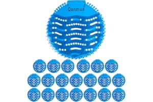 Qanmua 20 Stücke Urinalsieb mit Duft, Urinaleinlage ​Passend Pissoirsieb Lufterfrischer Einsatz 30 Tage Frischewirkung, Urinal Einleger Matte für Jedes ​Pissoir und Urinal Blau Meeresfrische