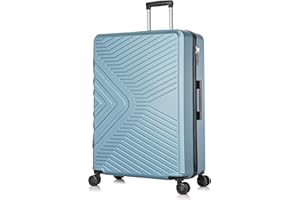 DK Luggage 29" Large Lightweight Hard Shell Suitcase 4 Wheel Spinner Luggage ABS147 Green