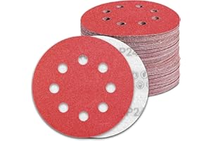 Awutzut 125mm Sanding Discs 240 Grit for 5 inch Discs Pads Hook and Loop Orbital Sander (100PCS)