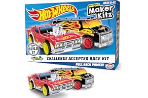 BLADEZ Hot Wheels Toyz Kit de course à traction arrière – Lot de 2 racers de rue avec voiture Roger Dodger et Super Van – Hot Wheels Maker Kitz – Facile à construire respectueux de l'environnement et