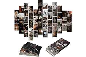 YINGENIVA 50-teiliges Wand-Collage-Set mit ästhetischen Bildern von Dark Academia, Fotosammlung im Retro-Stil, Wohnheim-Dekoration für Jugendliche und junge Erwachsene, Wanddruck, kleine