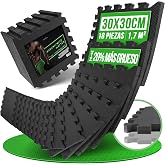 AthleticPro Esterilla protectora para el suelo con [30 x 30 cm] o [60 x 60 cm] extra gruesas [20% m&aacute;s protecci&oacute;n] &ndash; Esterilla