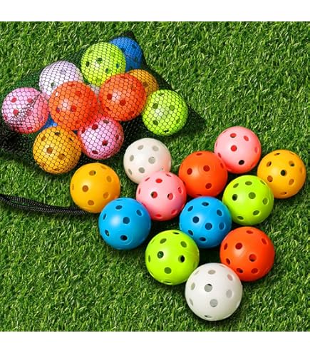 120 Übungsgolfbälle Aus Kunststoff – 42 Mm – Mehrfarbig – Für Garten & Driving Range