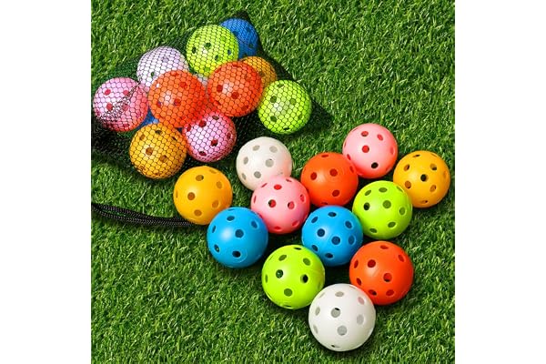 THIODOON balles de Golf Creuses en Plastique de 40 mm pour entraînement au Swing et à la Conduite - pour Adultes et Enfants